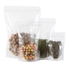 Transparent self-standing and self-sealing bags for flower tea, dried goods, grains and cereals, plastic zipper bags, food packaging bags, wholesale self-standing bags Item Picture